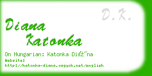 diana katonka business card